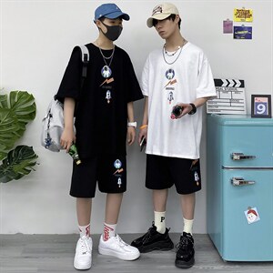 短袖t恤男2023新款潮牌夏季套装青少年衣服夏装A161-2-TZ03-P50图片