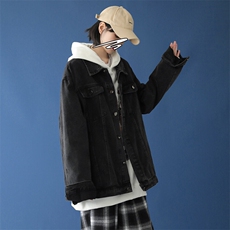 JK920-p65-限价98现货毛毯平铺港风大码牛仔ins外套cityboy，女装短外套，星座116