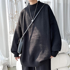 2022美式纯色简约百搭打底衫男宽松套头毛衣针织衫MY103-P40，男装针织衫/毛衣，电商A001-1
