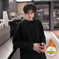 480G重磅加绒硬挺boxy男女秋冬美式高街结构拉链肩圆领卫衣厚外套，女装短外套，电商A486-1
