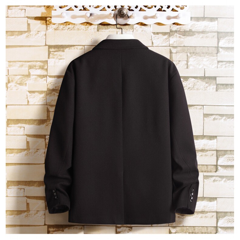 N6169/P95加棉P105冬季新开叉呢料毛呢西服男宽松外套上衣呢大衣,男装毛呢大衣,电商A141