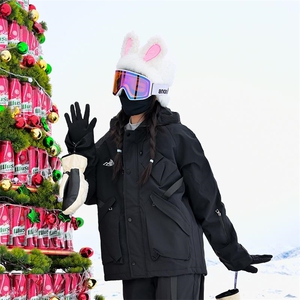 时尚防风防水多口袋单板滑雪服男加棉加厚保暖外套M78-P155控218图片