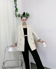 格子?外套，女装，DCXY 超越