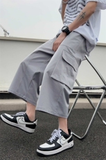 A1055TP30控58-工装短裤男夏季美式高街伐木裤子宽松阔腿七分裤，男装牛仔裤，电商B241