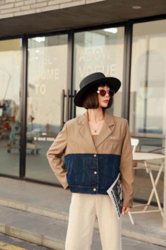 短款带标小西装，女装西装，C&B