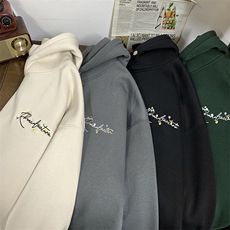 高品新款重磅刺绣向日葵字母男卫衣X416B-1-WY973-P55控78，男装卫衣，星座416B-1