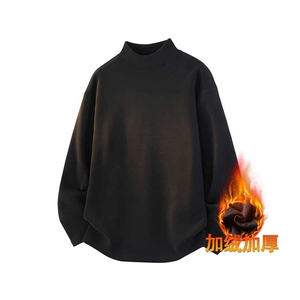 秋冬加绒加厚重磅版型德绒卫衣加厚打底高领卫衣JRDR912 P22图片