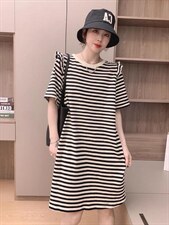 韩版飞袖休闲连衣裙，女装连衣裙，依多坊