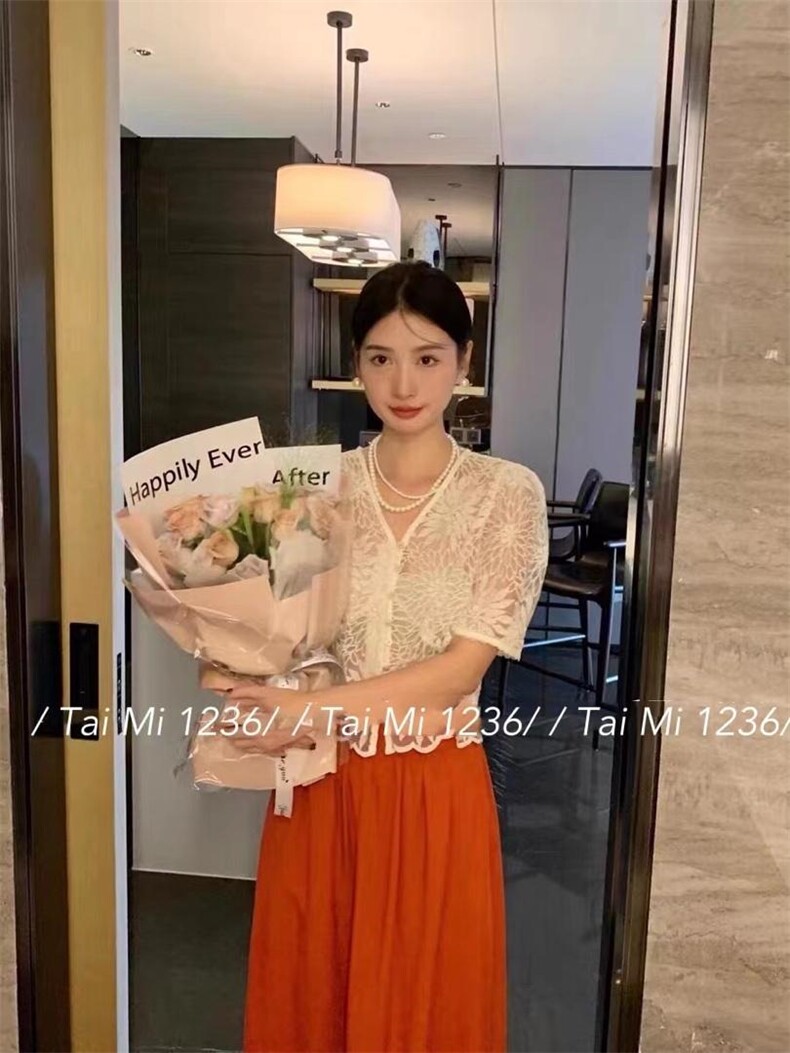 2022夏装新款短袖蕾丝外套小衫，其它，泰靡(1F)