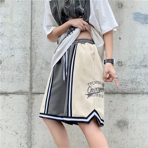 美式hiphop短裤男夏季潮复古休闲五分裤宽松篮球运动裤D2184-p30图片