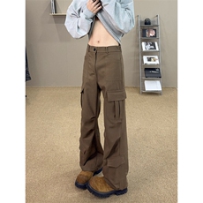B221美式ins高街暗黑多口袋宽松工装休闲裤LK24153-P65控88，男装工装外套，电商B221