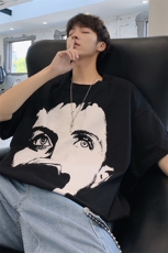 美式人物印花短袖T恤男夏季潮重磅半袖体恤衫XZ514-2-T2211-P38，男装T恤，星座514-2(原B239)
