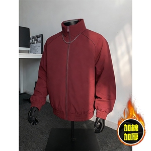 现货美式高街休闲棉衣夹克三防立领纯色户外工装加厚棉服外套图片