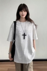 夏季美式高街cleanfit凹凸字母钢印短袖货号T25182P35，男装T恤，电商A063
