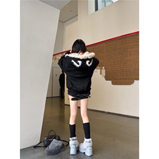 美式座山雕猫耳朵毛领连帽棉服女冬季新款加绒加厚夹克棉衣外套潮，男装夹克，星座1210-1