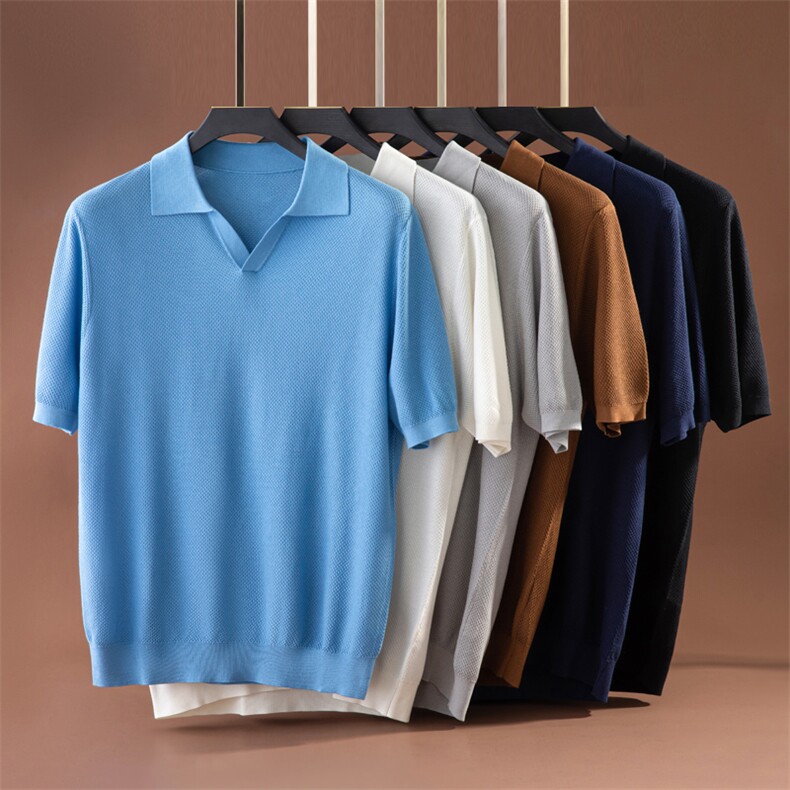 男士POLO领短袖，男装T恤，晨晟羊绒
