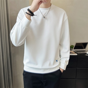 加绒卫衣男2025新款秋冬季纯色假两件上衣服 A313-K951-1-P55图片