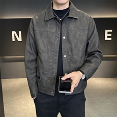 皮衣外套男款春秋季2025新款男装夹克C317-5536-P145，男装夹克，电商C317