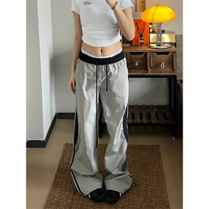 三条杠裤子男女同款夏季美式条纹速干工装裤直筒运动裤BNCC01特48，男装工装外套，星座1007（原301D）