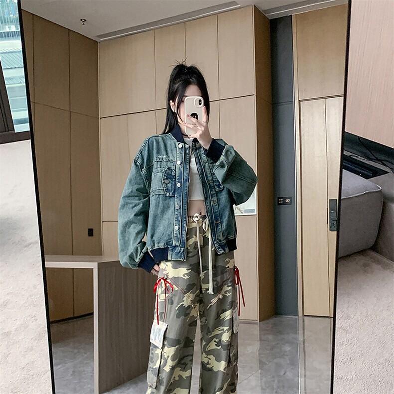 水洗复古美式牛仔外套女高街潮牌宽松情侣休闲宽松百搭NZ057-P98,男装工装外套,星座911-3
