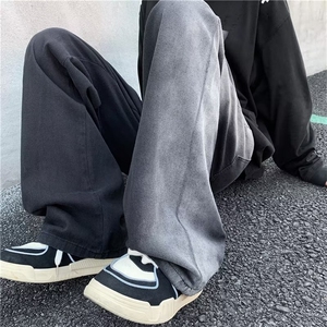 男秋季潮大码休闲裤子高街渐变牛仔裤N604P42图片