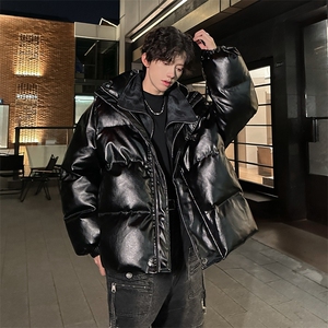 405A  美式高街个性金属设计假两件pu皮棉服   MY24925-P155控188图片