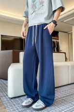 8XL-M秋季撞色运动裤子特大码美式高街直筒卫裤休闲裤KZ1945/P55，男装休闲裤，电商B238