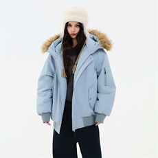 冬季美式cleanfit棉服毛领加绒加厚潮牌撞色棉服外套MY6868-P88，男装棉衣，星座610B-1