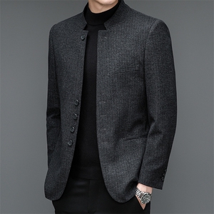 Y333钱塘2020-2秋冬季新款时尚休闲男士立领西装外套西服P150