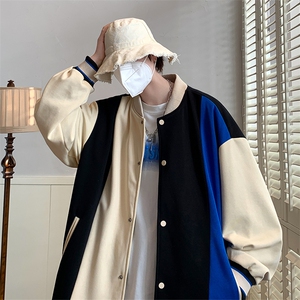 春季新品潮拼接时尚夹克2023棒球服外套男女同款WY118-P95控价128图片