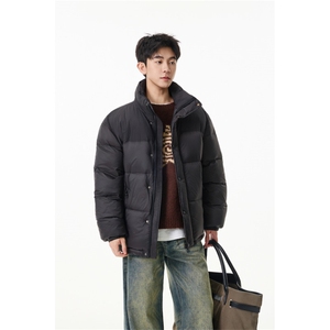 90%绒新标有报告立领撞色韩版宽松羽绒服外套Y988/P350现货图片