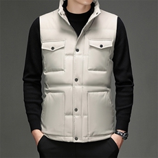 常规连帽羽绒马夹男士纯色面包服保暖休闲外套马甲男SJ72097-P185，男装羽绒服，电商B212（原钱塘6029）