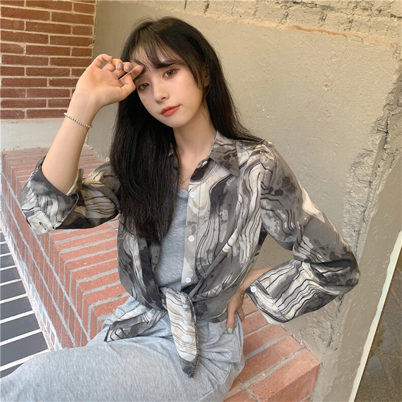 TC698-P45港味复古chic盐系长袖衬衫女2025春季设计感小众别致，女装衬衫，星座617A-2