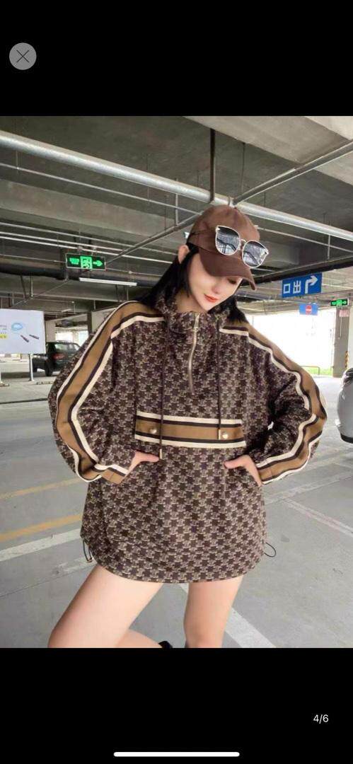 爱美欧［现货］老花织带卫衣，女装卫衣/绒衫，爱美欧