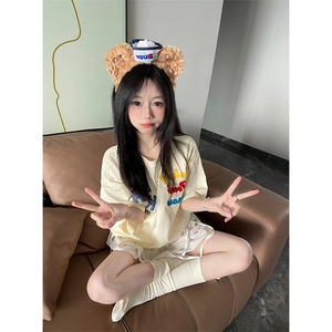 万针全刺绣工艺抖音得物高品质260克重磅纯棉双纱美式高街短袖T恤图片