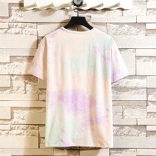2021夏季新款白砖墙日系大码男扎染水墨印花宽松短袖T恤T187-P30，男装T恤，电商A001