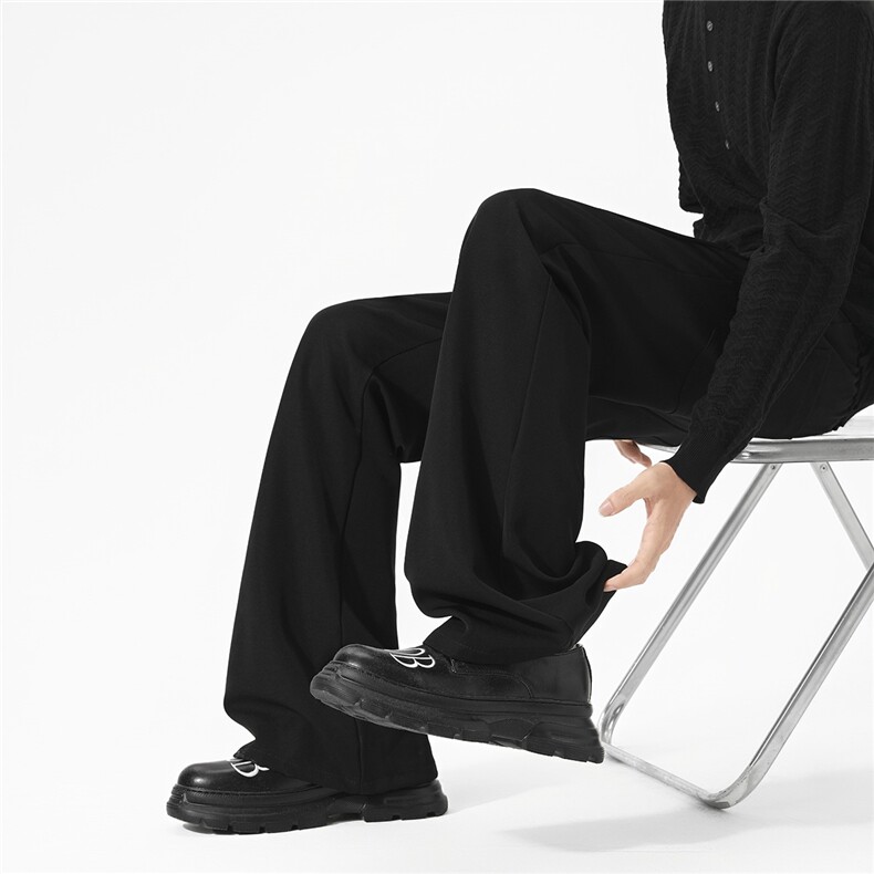 2025秋冬男裤cleanfit垂感西裤高街微喇男休闲裤K3337-特P37,男装休闲裤,电商042