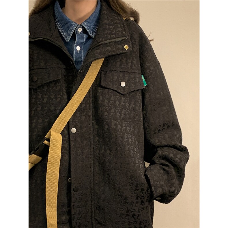 小香风美式牛仔大码M-5XL夹克男中性风黄底外套JK8740P125控168，男装工装外套，星座227-7