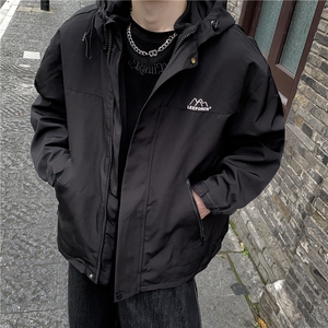 美式三合一冲锋衣外套男冬季宽松工装棉服夹克防风登山服棉衣p100图片