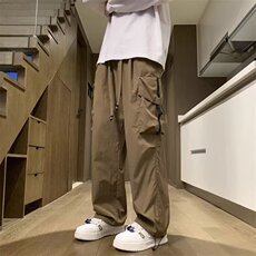 工装裤男士春秋季宽松直筒美裤式伞兵痞帅休闲冲锋长裤SMK252/P48，男装工装外套，星座506