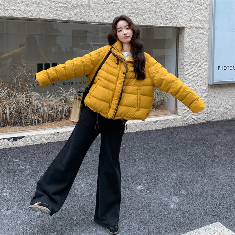 现货新款外套排骨款轻薄保暖休闲宽松女外套羽绒服,女装羽绒服,韩然一族