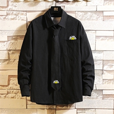 LC42089-P45痞帅领带长袖衬衫男士大码dk制服男jk衬衣男，男装衬衫，电商A040A