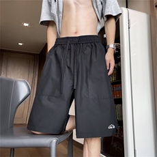 运动短裤宽松型双层网冰丝裤黑紫灰杏男装休闲短裤DBK38-P35，男装牛仔裤，星座302B-2