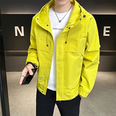 新款户外休闲冲锋衣连帽外套男士潮牌工装美式多口袋夹克2522-P60，男装夹克，星座1403A