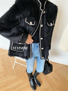 【现货】亮钻精致款毛毛小香图片