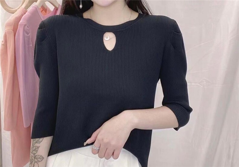 圆领公主袖针织衫，其它，魅力元素