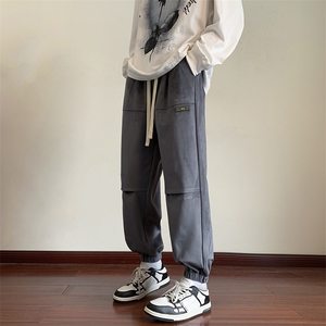 港风休闲裤男宽松直筒拖地裤束脚裤卫裤 KP626 P50图片