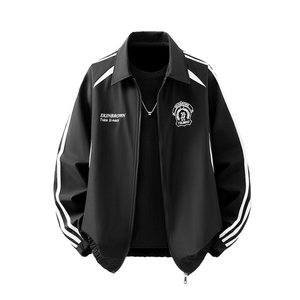 美式学院风刺绣设计大码M-5XL立体白底棒球服夹克JK78073P79控128图片