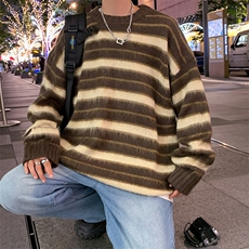 美式复古宽松百搭毛衣男秋季高街潮牌小众设计感打底衫，男装针织衫/毛衣，星座716-4