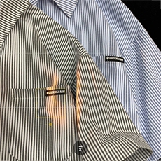港风平铺夏装2025新款短袖衬衫装情侣上衣夏季半袖衬衣潮HK14-P43，男装T恤，电商A233-1